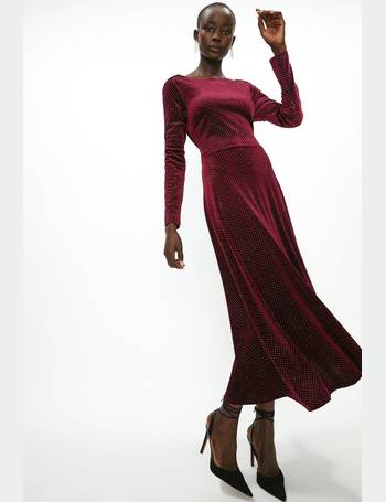 coast red velvet dress