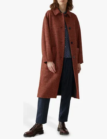 toast knitted tweed coat