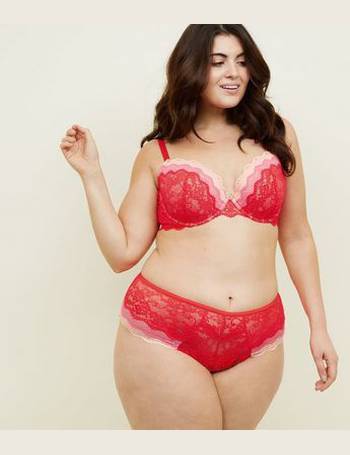 Red lace Brazilian briefs