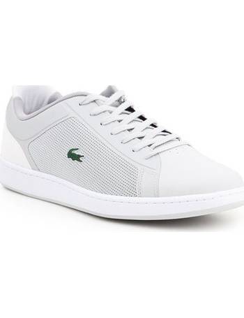 lacoste mens riberac leather trainers white