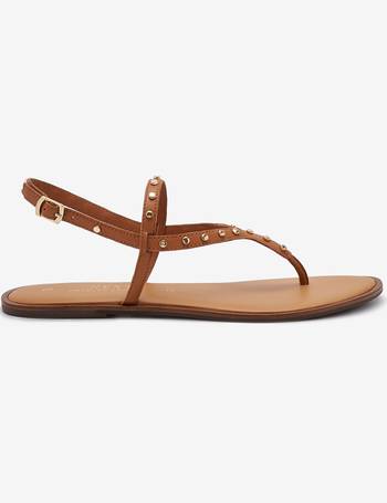 Buy NEXT Forever Comfort Leather Embellished Toe Thong Flat Sandals Online