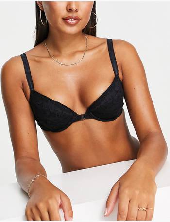 Confession Front Fastening Underwired Bralette, Pour Moi, Confession Front  Fastening Underwired Bralette, Black/Pink, Lace