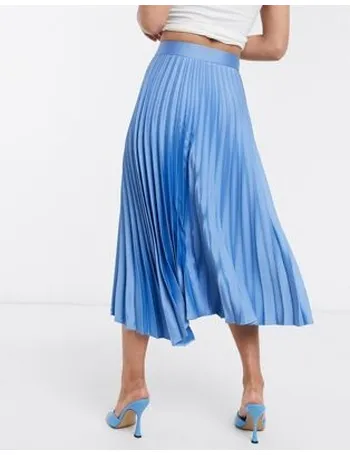 black pleated midi skirt tesco