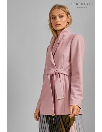 Ted baker pink hot sale wrap coat