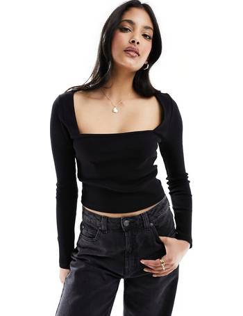 New Look faux leather corset crop top in black