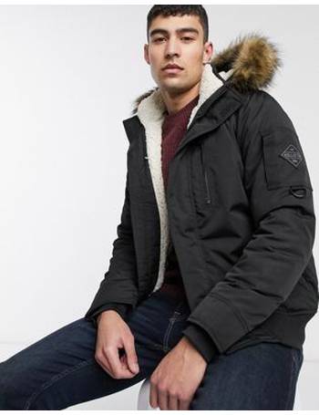 Hollister all weather faux fur trim hooded parka in stone