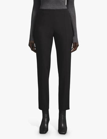 Jigsaw Crepe Relaxed Parallel Trousers Womens New Black 