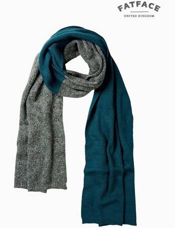 FatFace Fat Face Mens Grey Charcoal Check Scarf