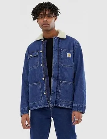 carhartt denim coats & jackets with hood