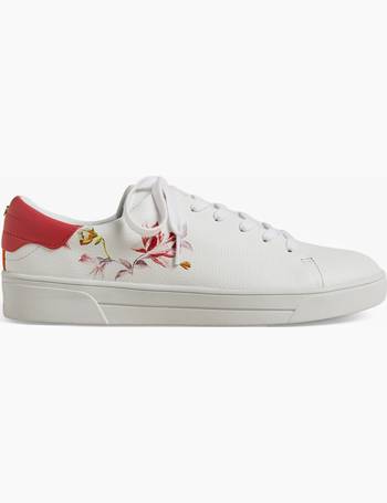 nelah leather floral trainers