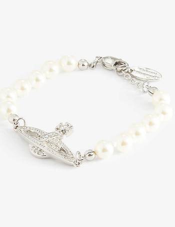 Vivienne Westwood Annalisa Silver-Toned Crystal Bracelet