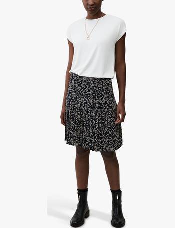 Jigsaw black pleated outlet skirt