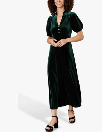 green velvet dress monsoon