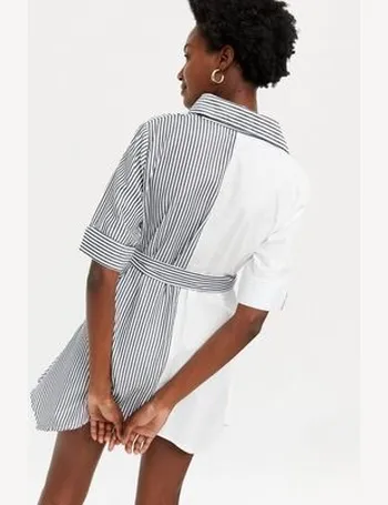 new look striped shirt dress