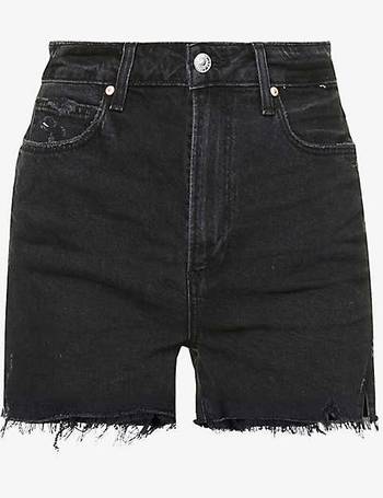 Shape Black Denim Disco Mini Shorts