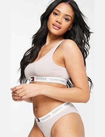 Tommy Hilfiger 85 logo unlined bralette in white