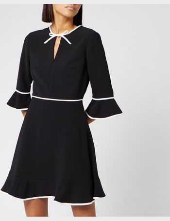 ted baker black dress with white bow