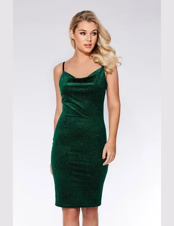 quiz emerald green velvet dress