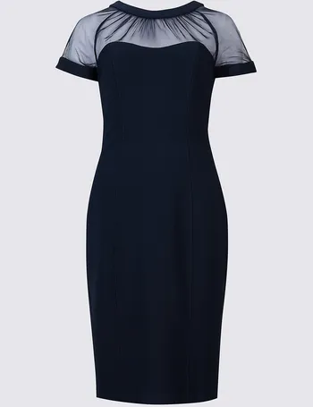 marks and spencer black bodycon dress