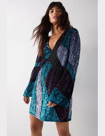 Warehouse blue deals sequin dress