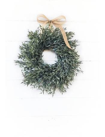 MINI Lambs Ear Wreath-Small Wreath-Window Wreath-Buffalo Plaid Wreath-Small  Wreath-Farmhouse Wreath-Greenery Wreath-Housewarming Gift