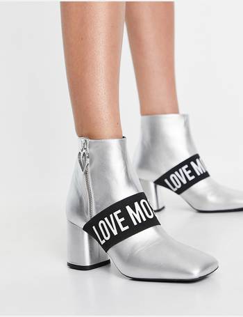 asos silver ankle boots