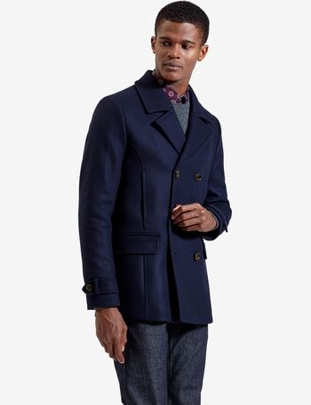 ted baker ossain herringbone peacoat