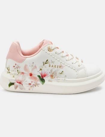 Girls sales floral trainers