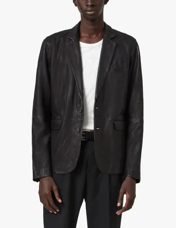 all saints suede blazer