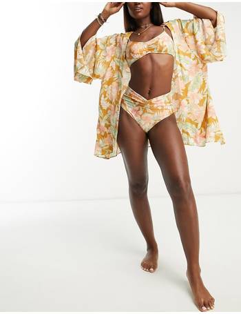 ASOS DESIGN chiffon beach kimono in floral