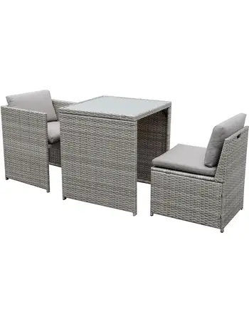 rattan effect 2 seater dining set