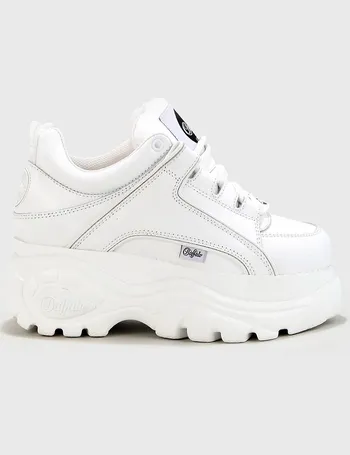 buffalo london classic lowtop platform chunky trainers in white