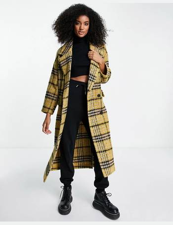 Topshop Petite Check Blazer Coat In Mono-Multi for Women