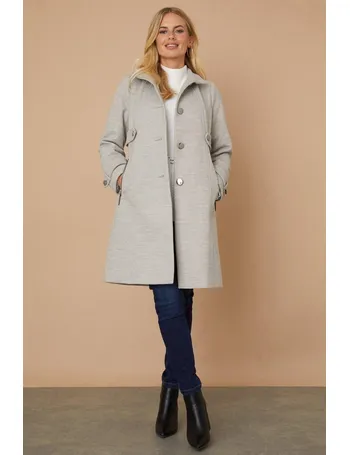 Wallis zip clearance pocket funnel coat