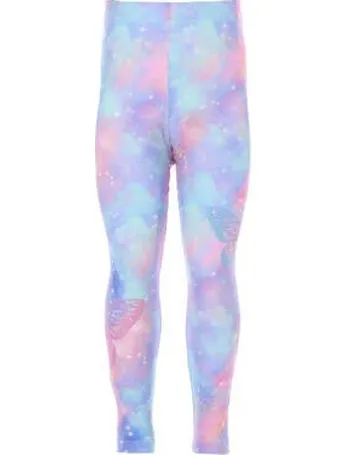 Younger Girls Pink Butterfly Active Leggings