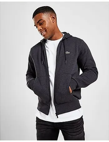 Black Lacoste Core Full Zip Hoodie