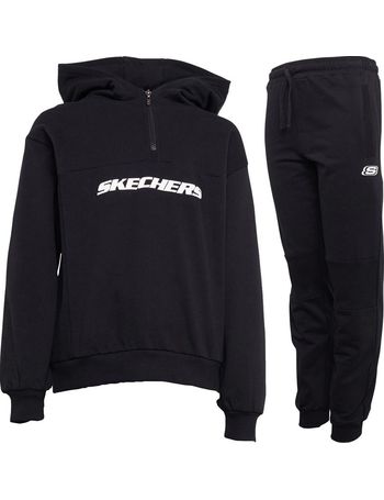 Skechers hoodie store kids black