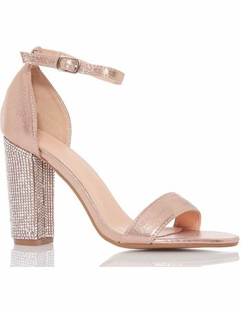 quiz rose gold shoes