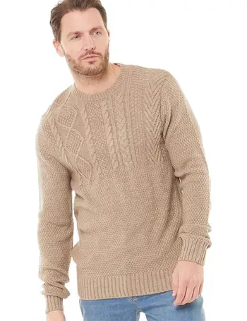 Men's Clark Cotton Cable Knit Crew Neck Jumper from Crew Clothing
