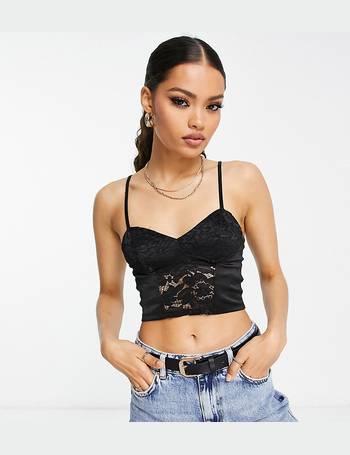 Gilly Hicks lace bandeau bralet in brown