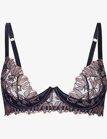 Coco De Mer Aphrodite Stretch-lace Plunge Bra In Black