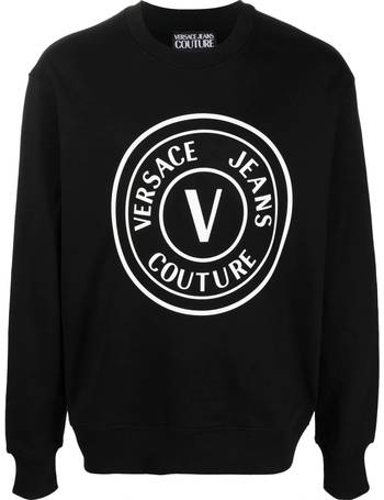Versace Jeans Couture Cotton Logo Crewneck Sweater