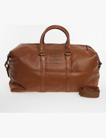 Vintage Tan Leather Travel Holdall from TK Maxx