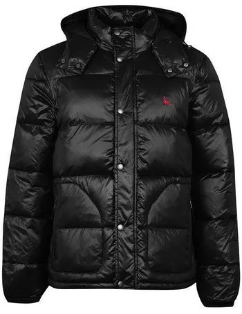 mens wet look puffer