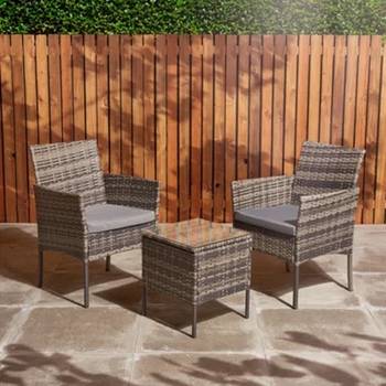 Rattan bistro set b and q hot sale