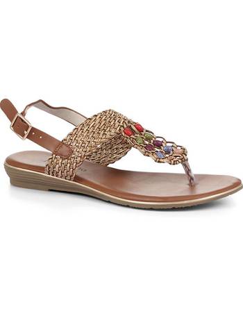 Bellissimo Sandals for Women | wedge, glitter, toe post | DealDoodle