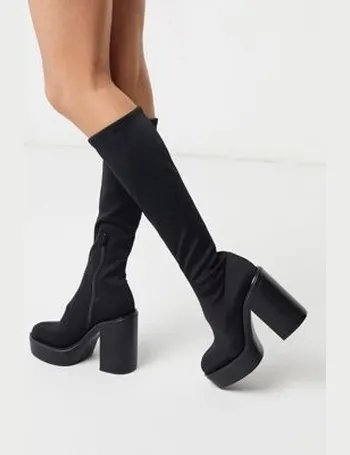 asos design coconut chunky platform knee boots