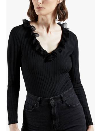 ted baker dvana ruffle neck jumper