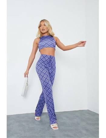 I Saw It First Petite Printed Slinky Flare Trousers Co-Ord