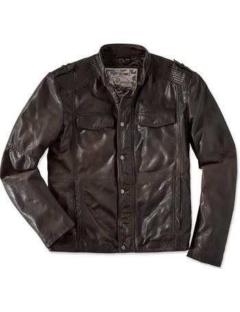 joe brown leather biker jacket